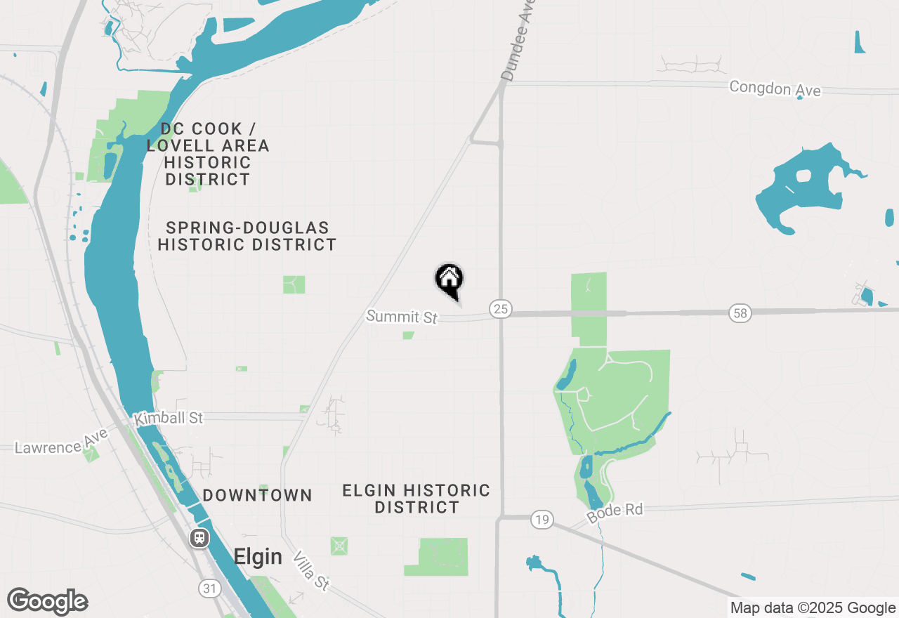 Map of 508 Hill Avenue, Elgin, IL 60120