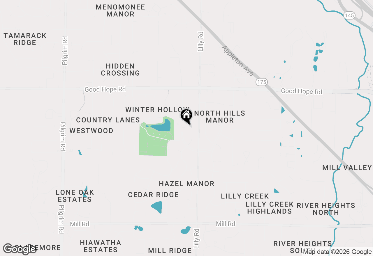 Map of W142N6966 Oakwood Dr, Menomonee Falls, WI 53051