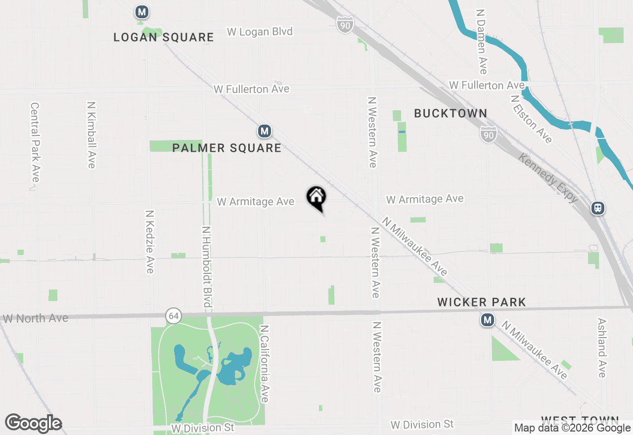Map of 1922 N Rockwell Street #2, Chicago, IL 60647