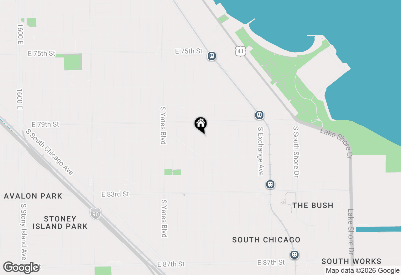 Map of 7955 S Colfax Avenue, Chicago, IL 60617