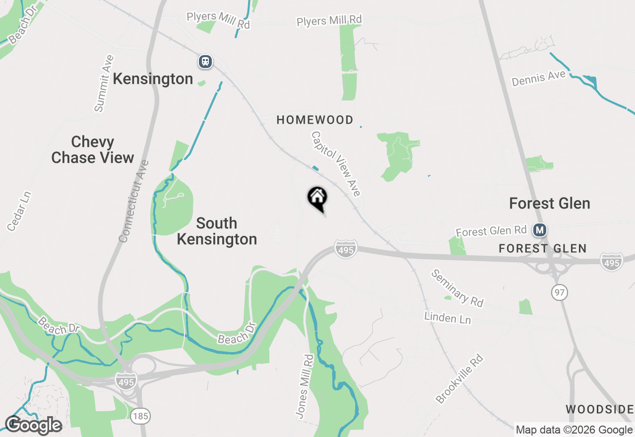 Map of 9803 Hill Street, Kensington, MD 20895