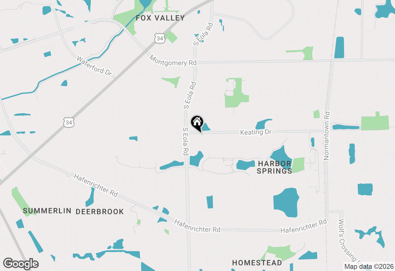 Map of 2500 Rosehall Lane, Aurora, IL 60503