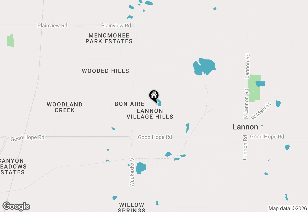 Map of 21604 W Bonnie Ln, Lannon, WI 53046