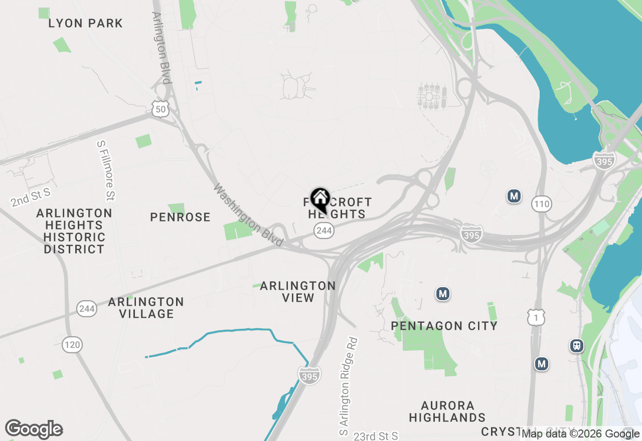 Map of 911 S Oak Street, Arlington, VA 22204