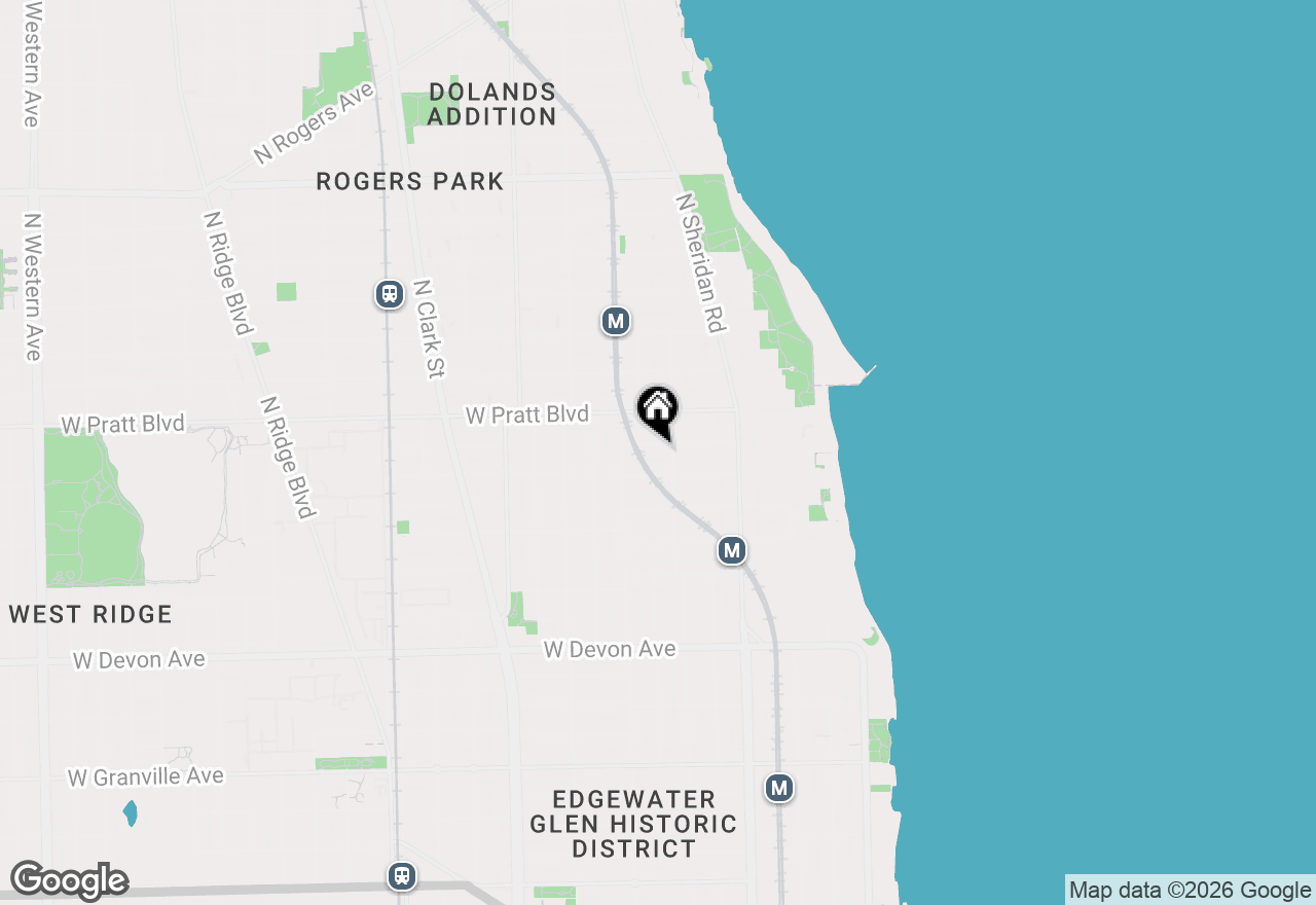 Map of 1311 W Columbia Avenue, Chicago, IL 60626