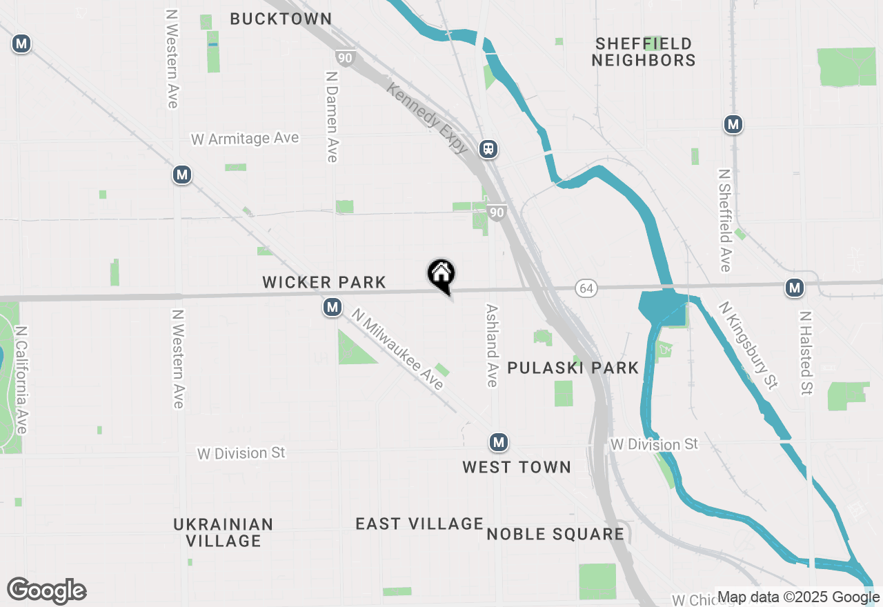 Map of 1718 W Pierce Avenue #2F, Chicago, IL 60622