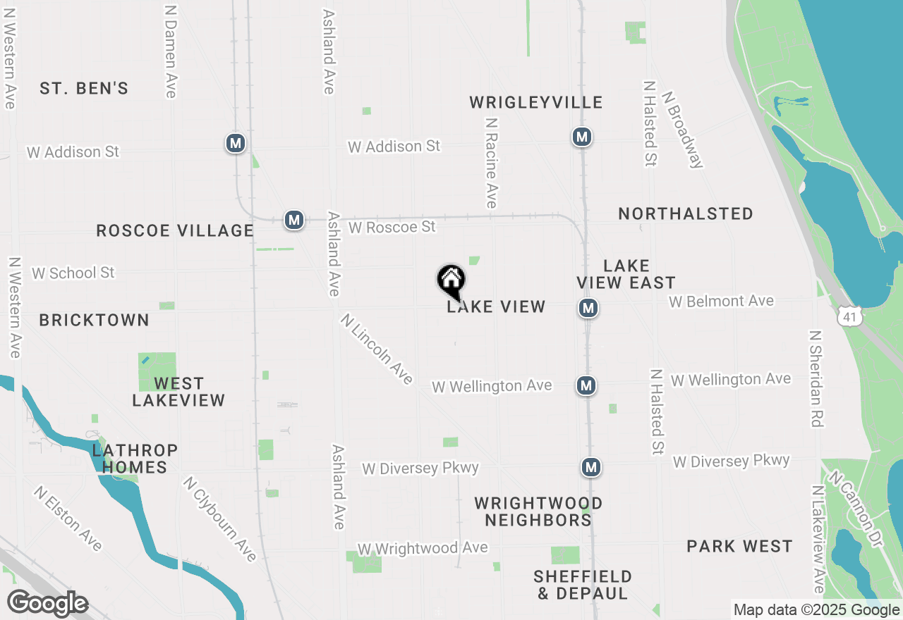 Map of 1311 W Belmont Avenue, Chicago, IL 60657