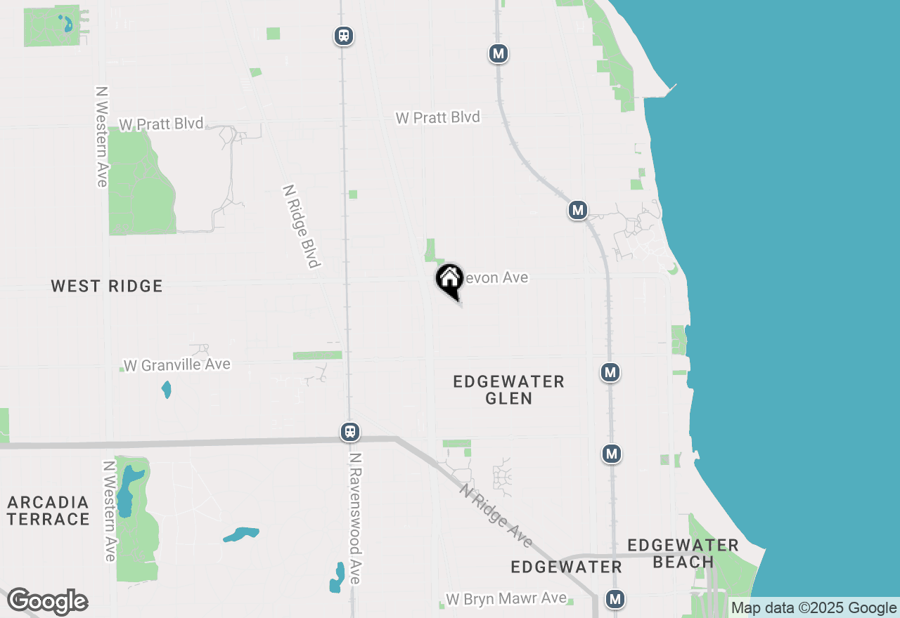 Map of 1526 W Rosemont Avenue #3E, Chicago, IL 60660