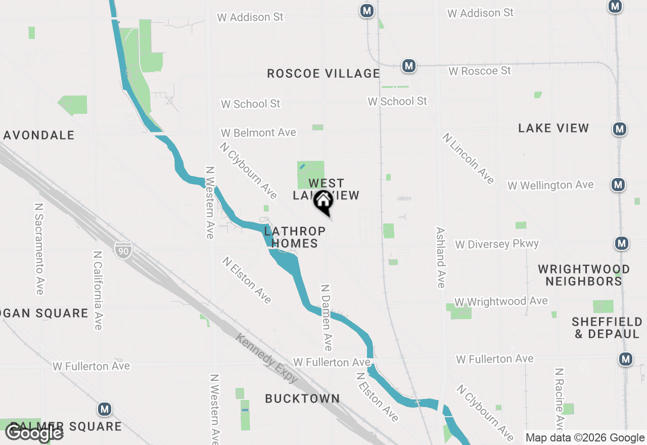 Map of 2852 N Damen Avenue #2, Chicago, IL 60618