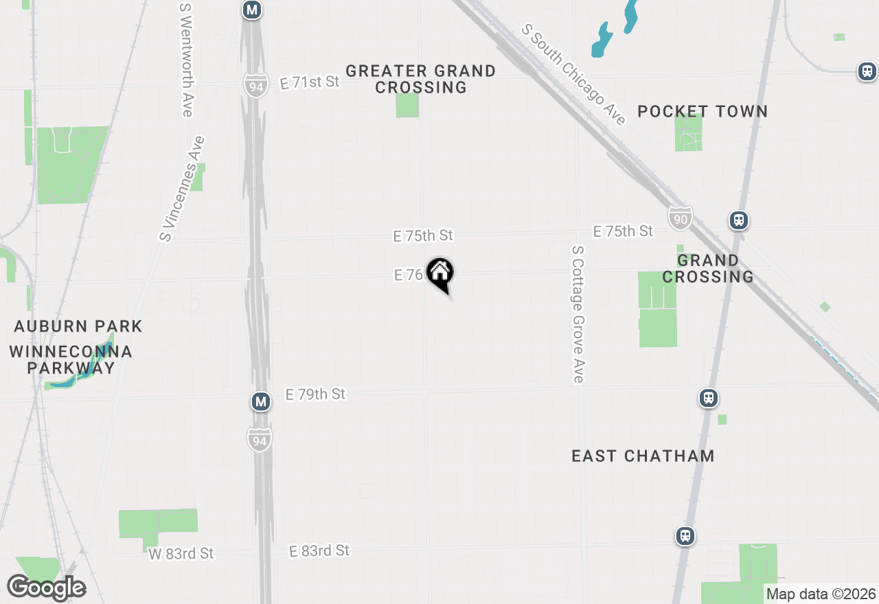 Map of 7644 S Vernon Avenue, Chicago, IL 60619