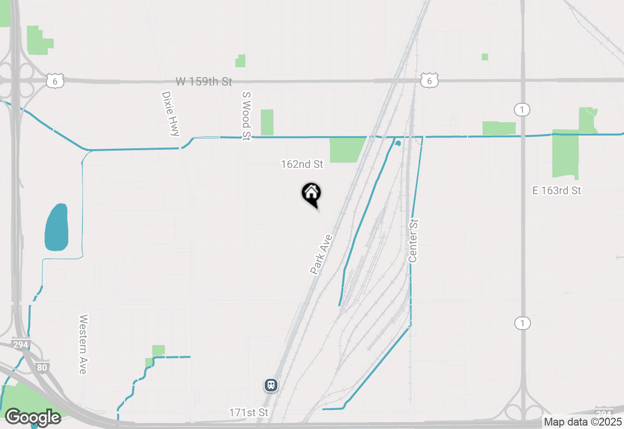 Map of 16354 Justine Street, Markham, IL 60428