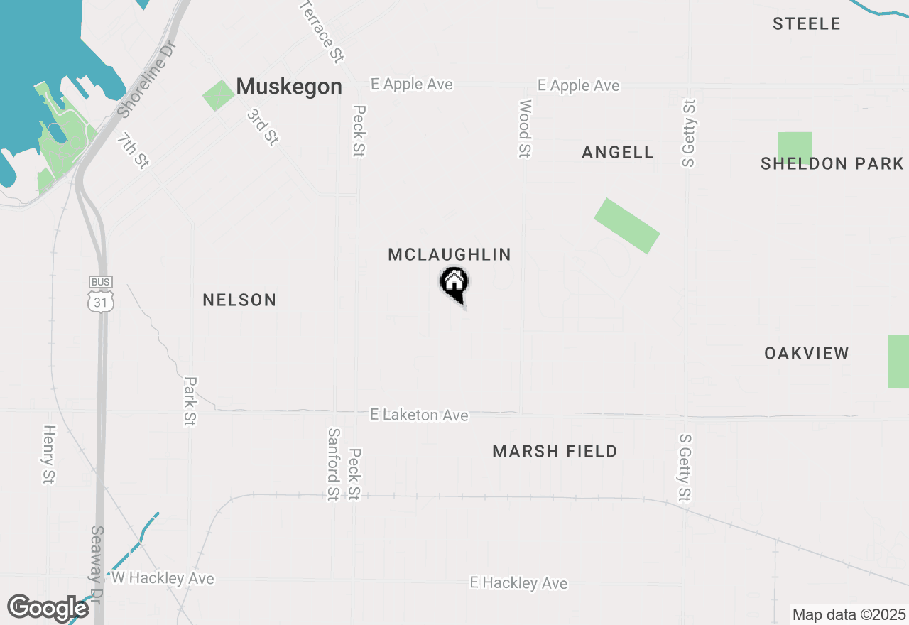 Map of 1553 Terrace Street, Muskegon, MI 49442