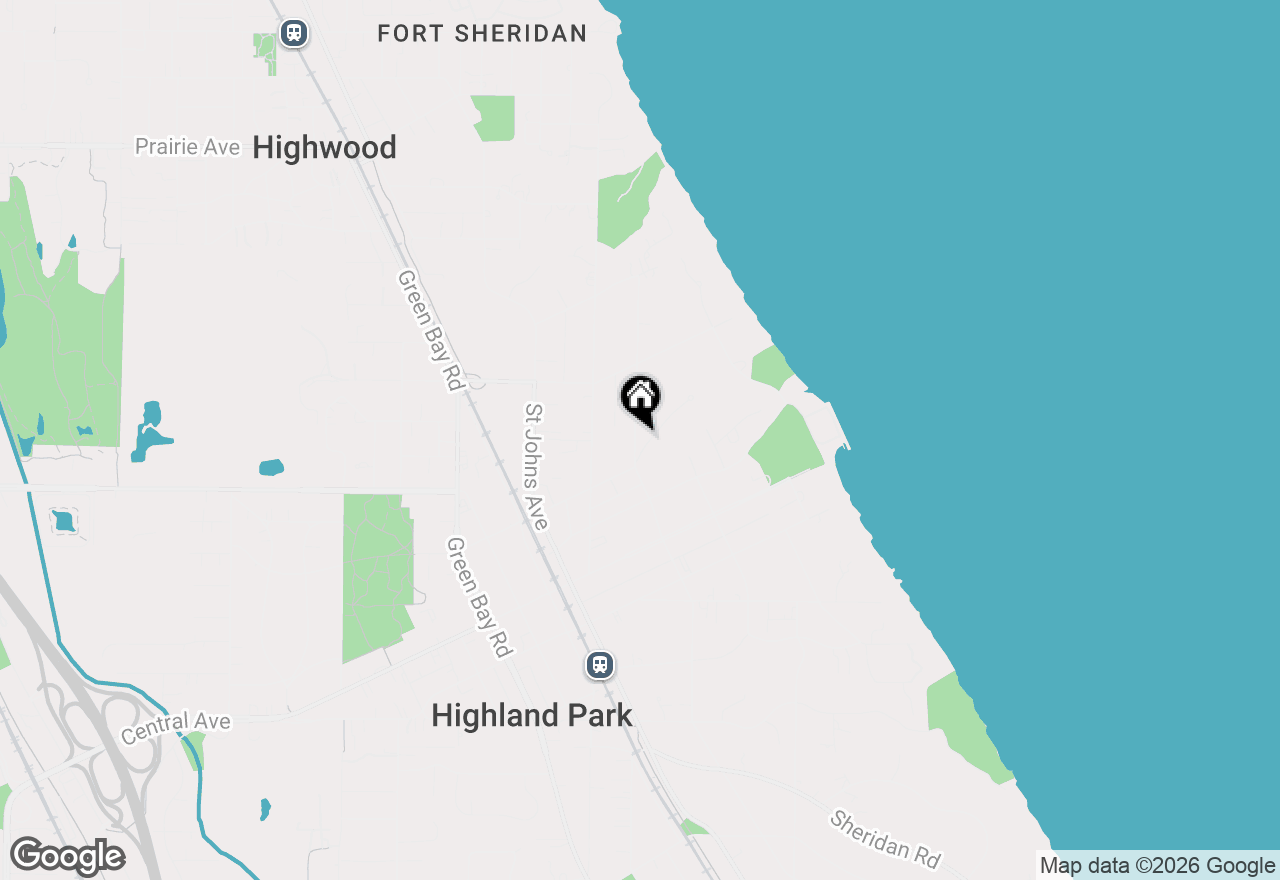 Map of (Address confidential), Highland Park, Illinois 60035