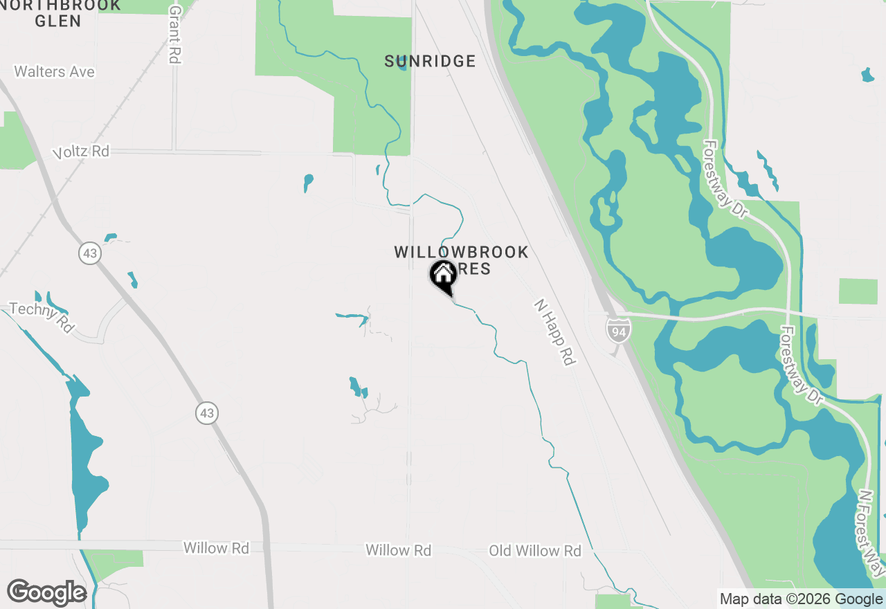 Map of 1975 Valley View Road, Northfield, IL 60093