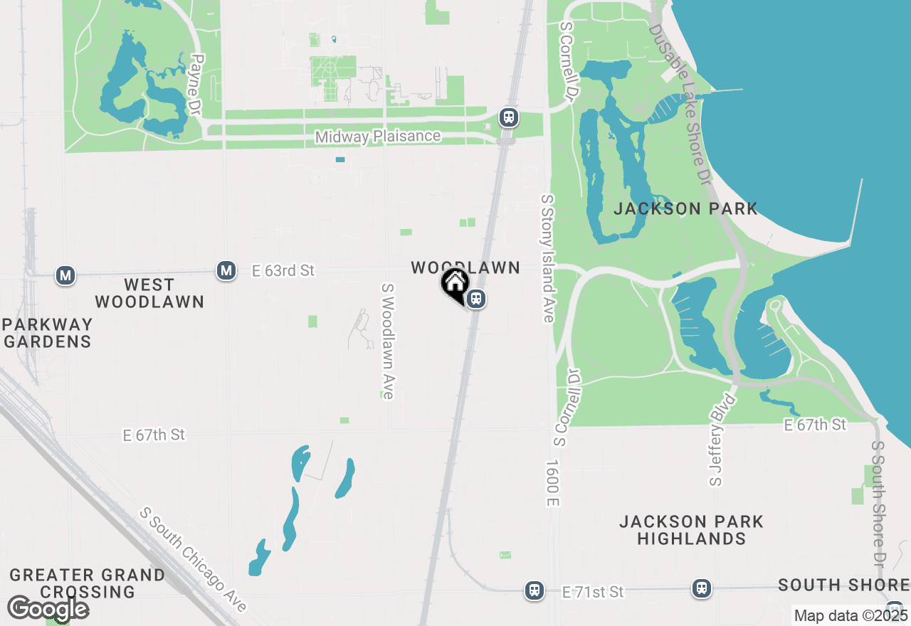 Map of 1367 E 64th Street #1, Chicago, IL 60637