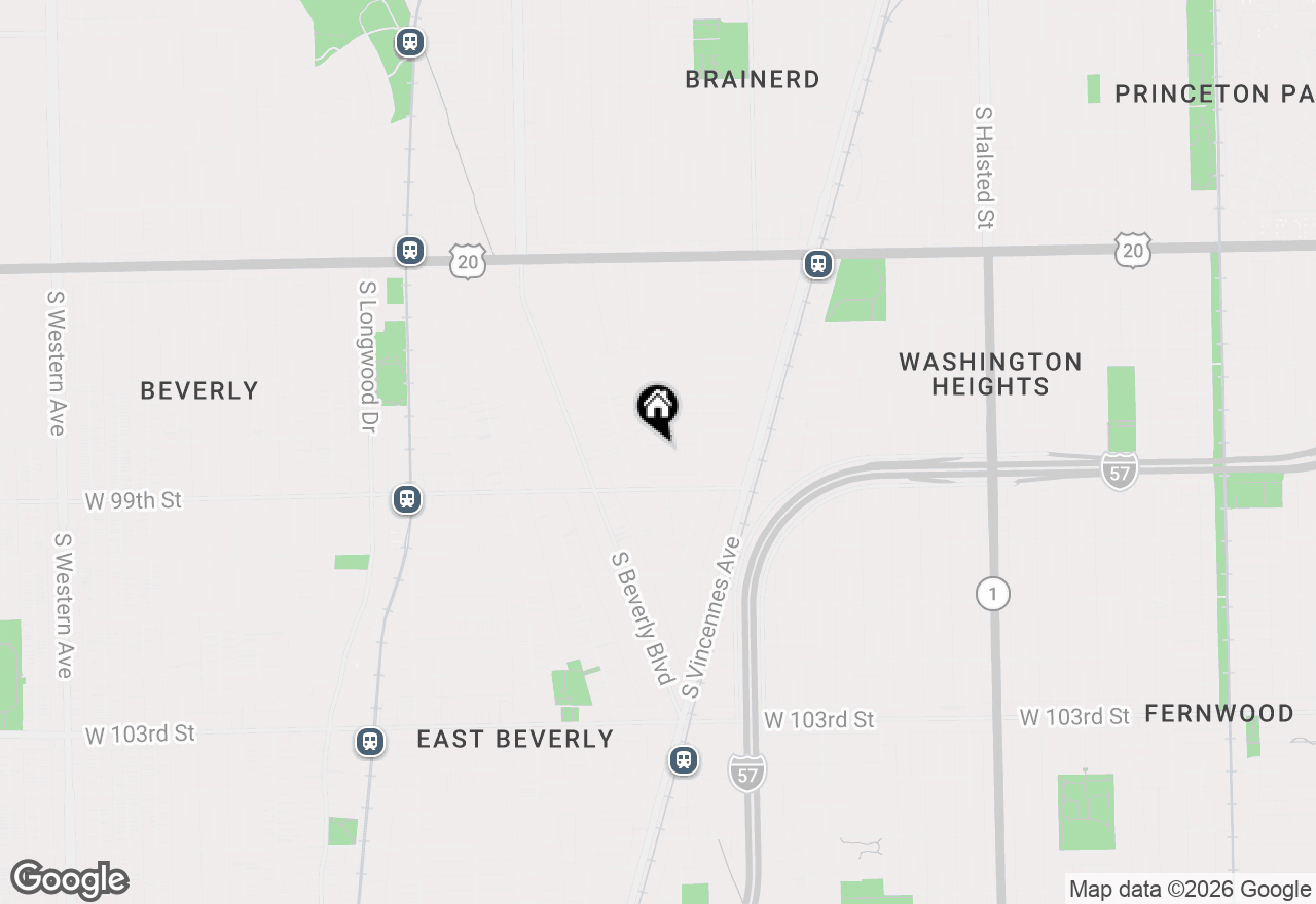 Map of 1344 W 98th Place, Chicago, IL 60643