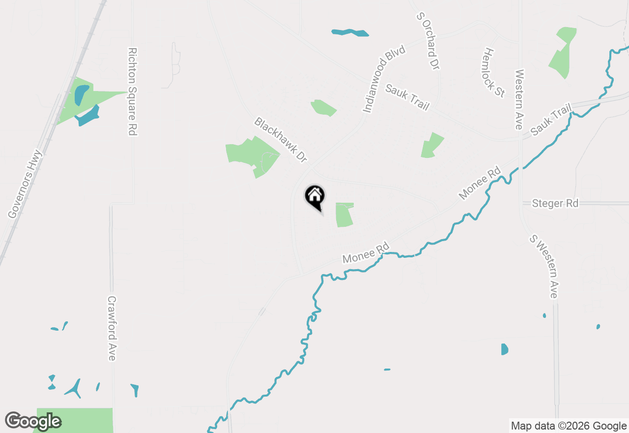 Map of 428 Navajo Street, Park Forest, IL 60466