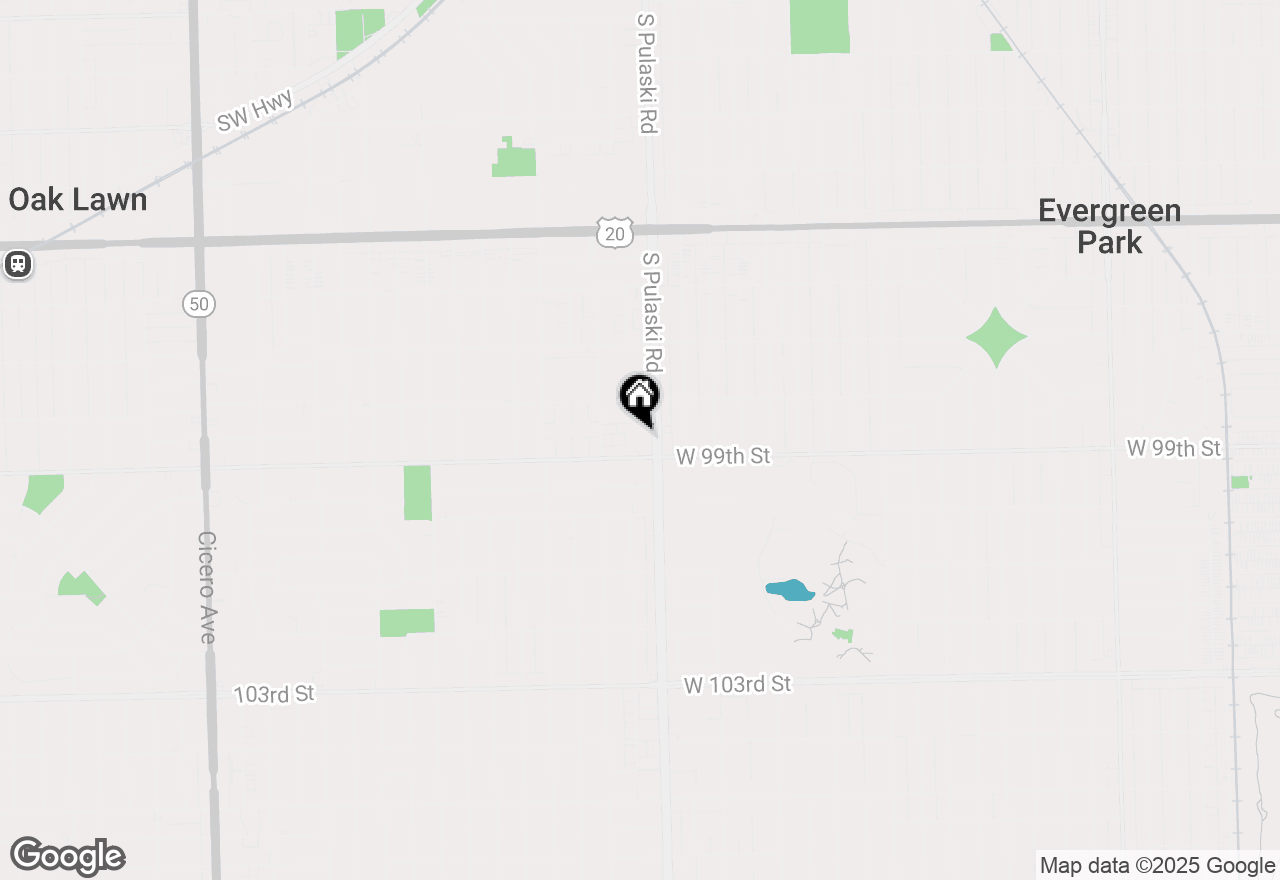Map of 9840 S Pulaski Road #305, Oak Lawn, IL 60453