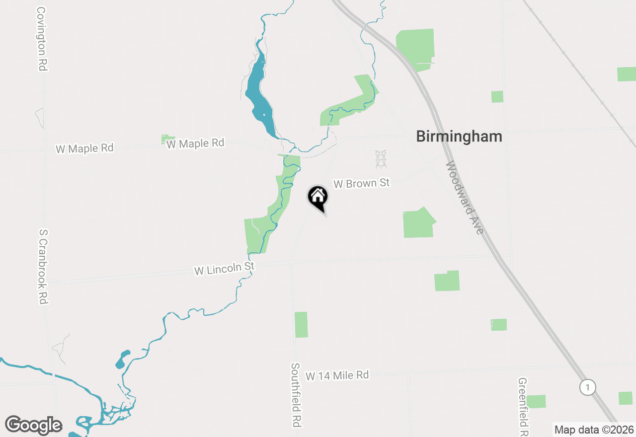 Map of 691 W Frank Street, Birmingham, MI 48009