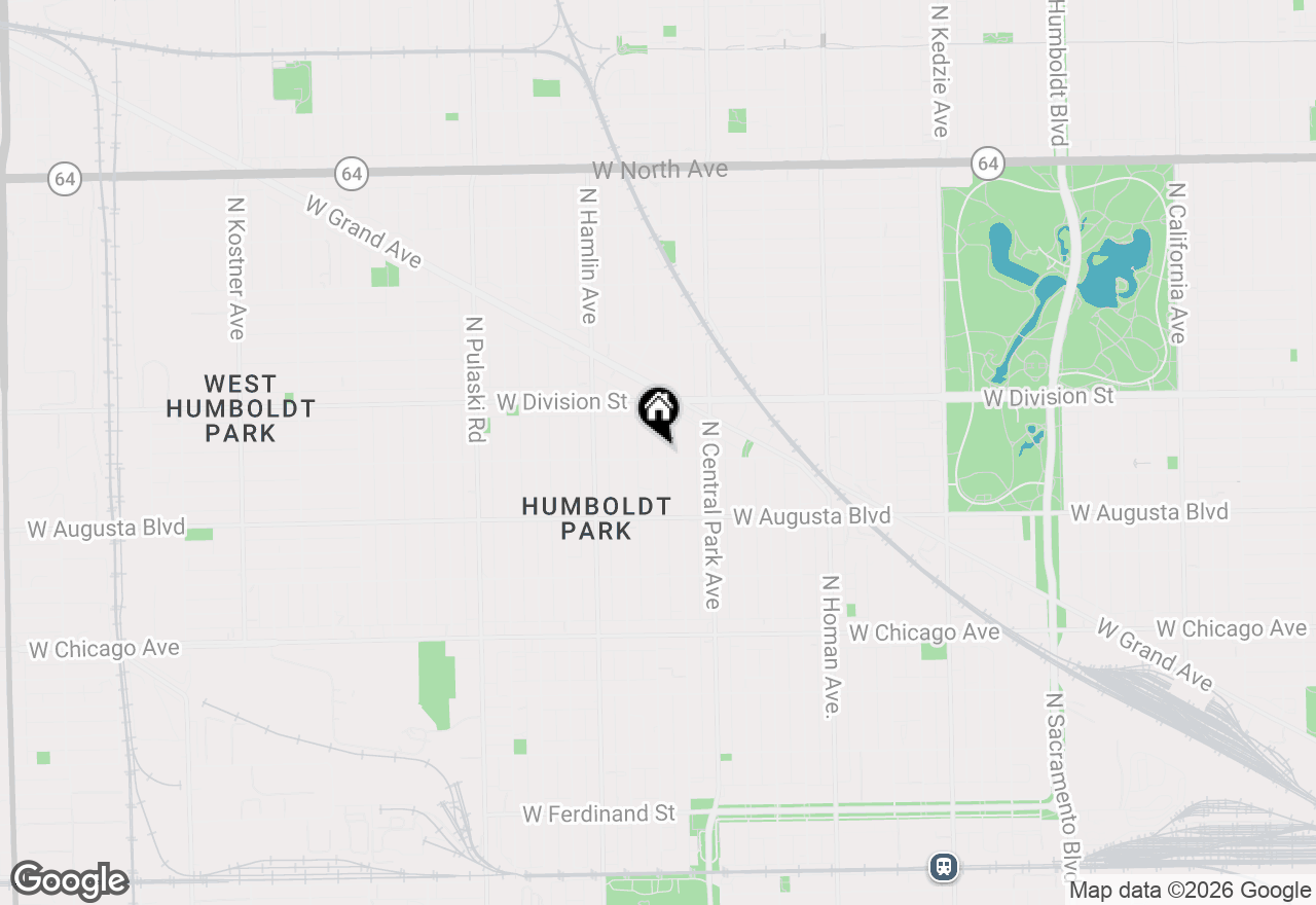 Map of 1101 N Lawndale Avenue, Chicago, IL 60651
