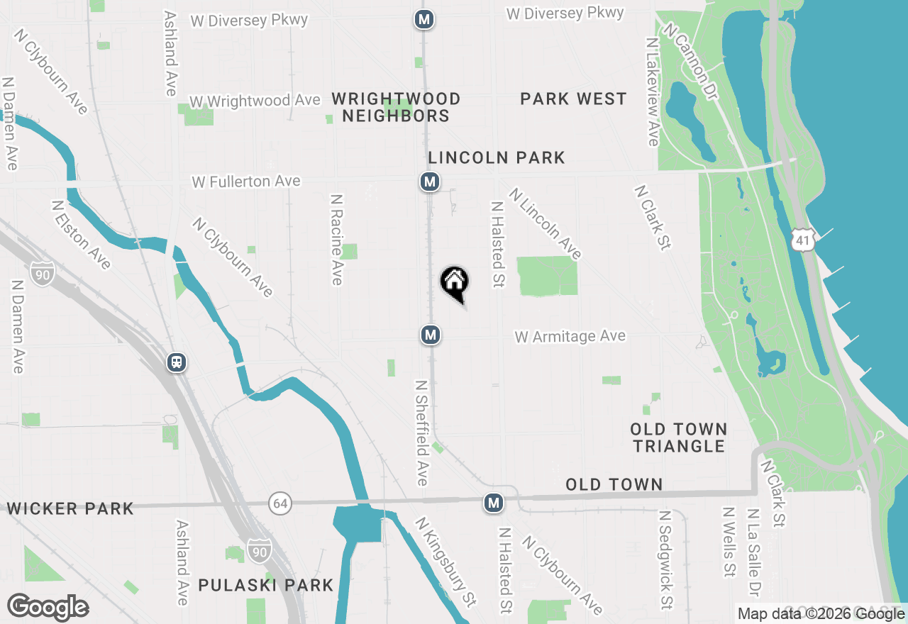 Map of 2040 N Fremont Street, Chicago, IL 60614