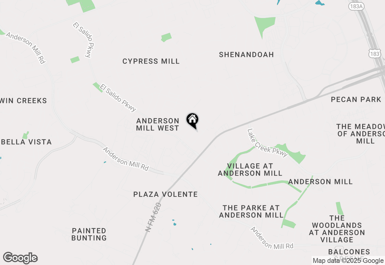 Map of 1321 Piney Creek Ln, Cedar Park, TX 78613