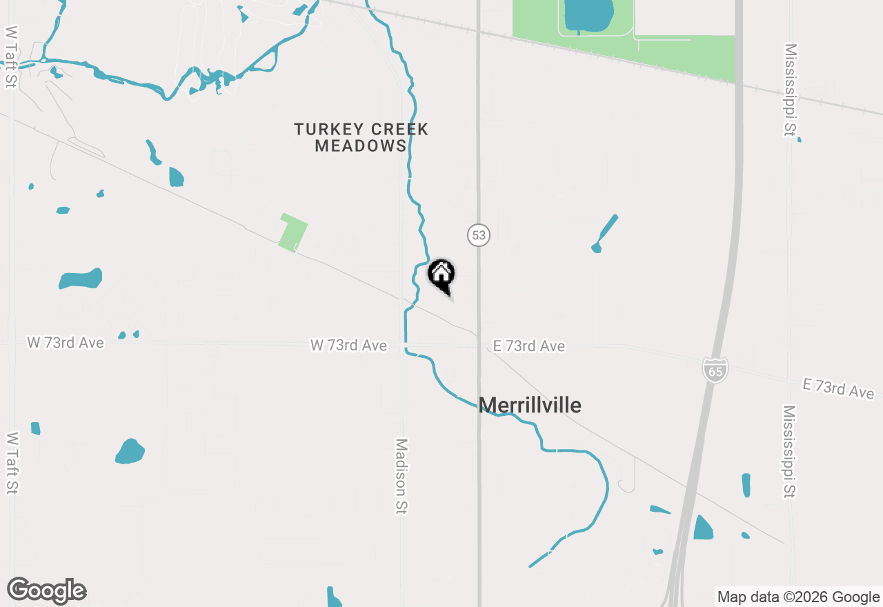 Map of 23 W 71st Place, Merrillville, IN 46410
