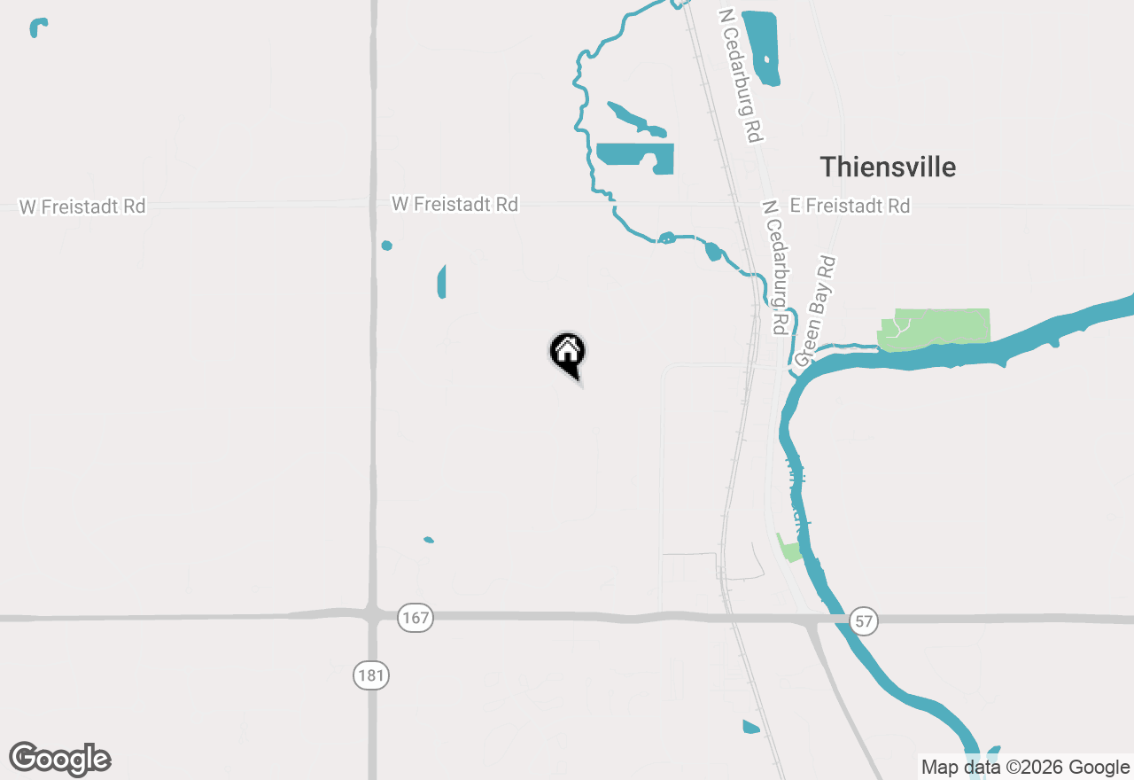 Map of 11528 N Settlement Dr, Mequon, WI 53092