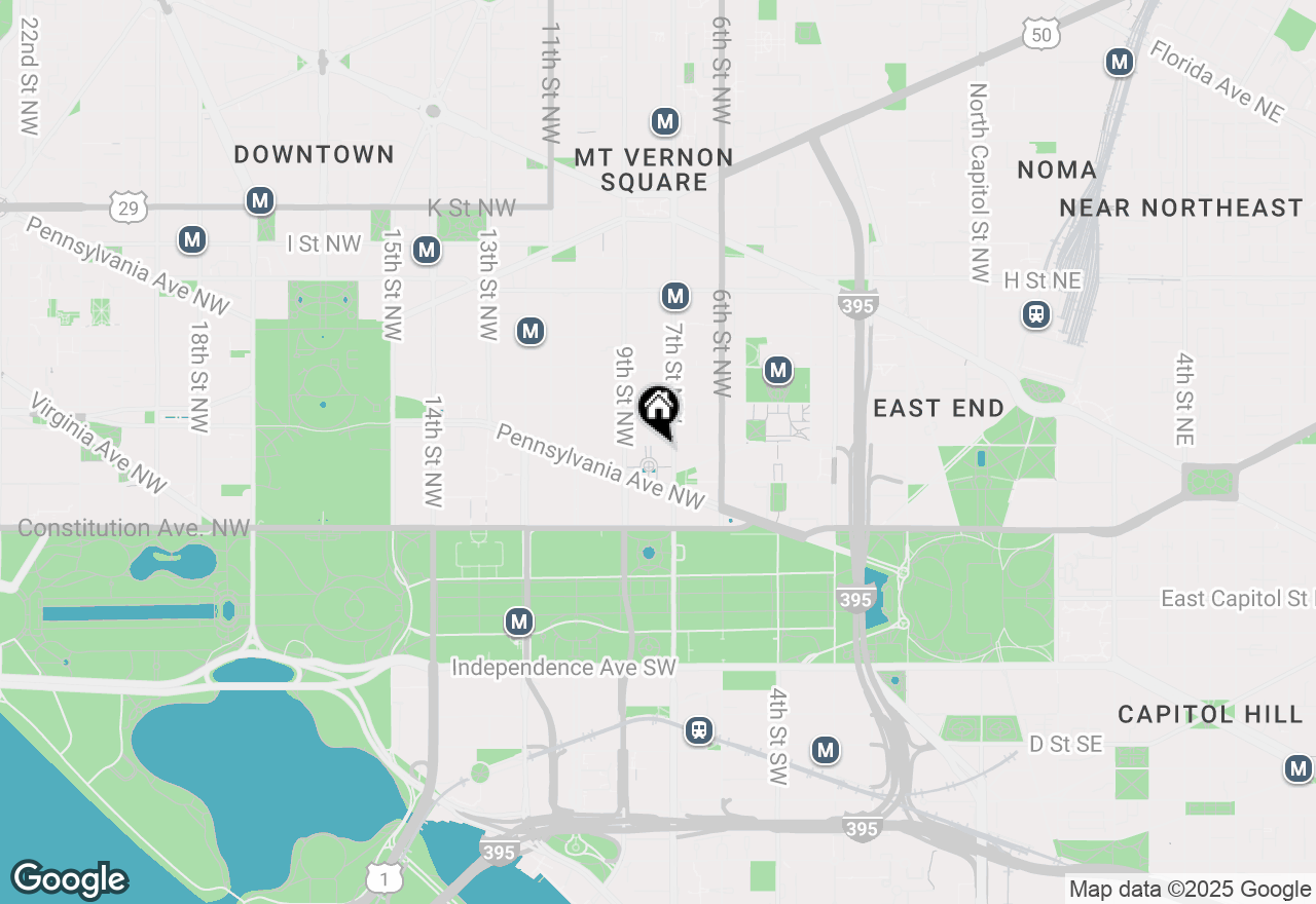 Map of 701 Nw Pennsylvania Avenue #1107, Washington, DC 20004