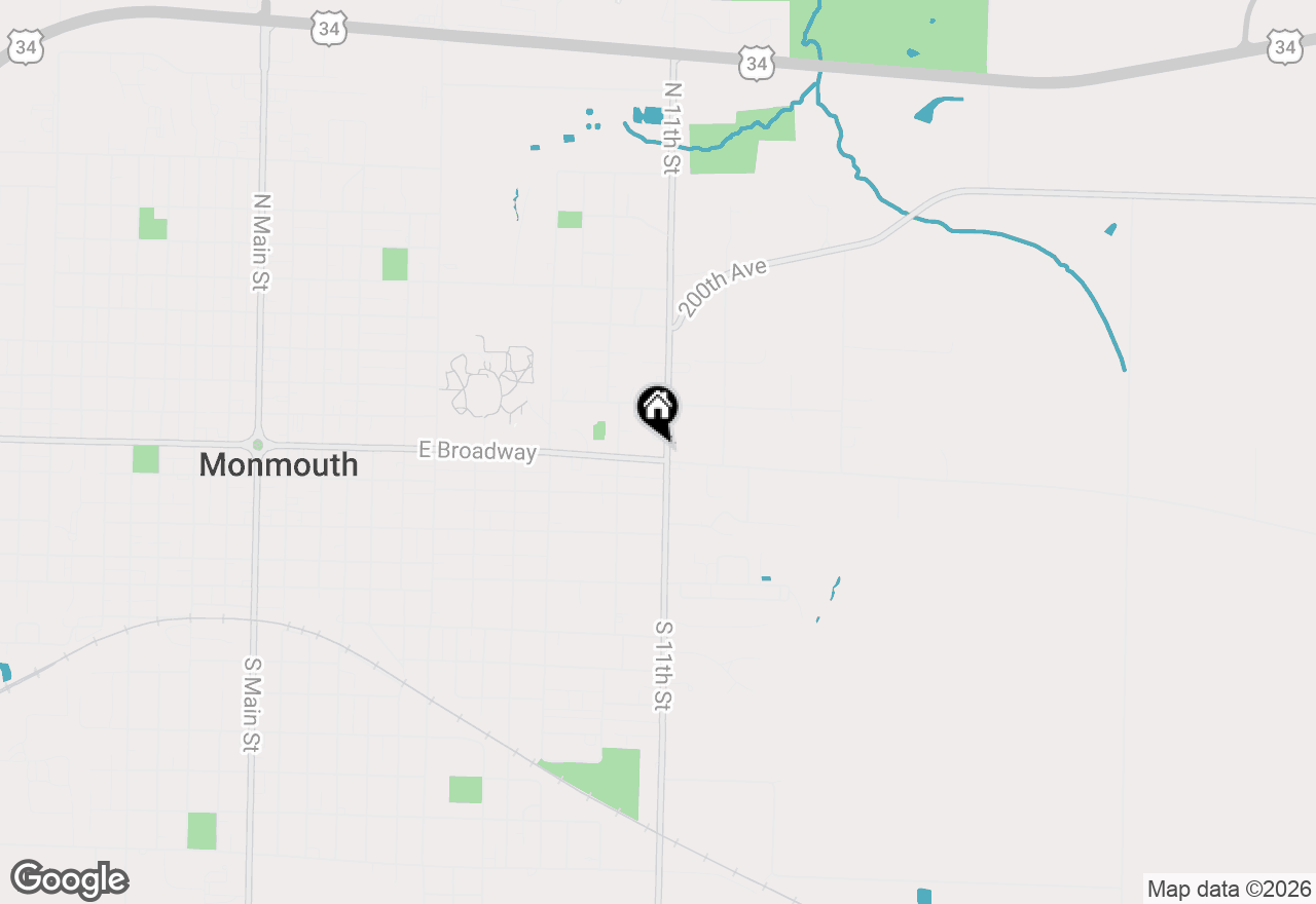 Map of 1142 E Broadway Street, Monmouth, IL 61462