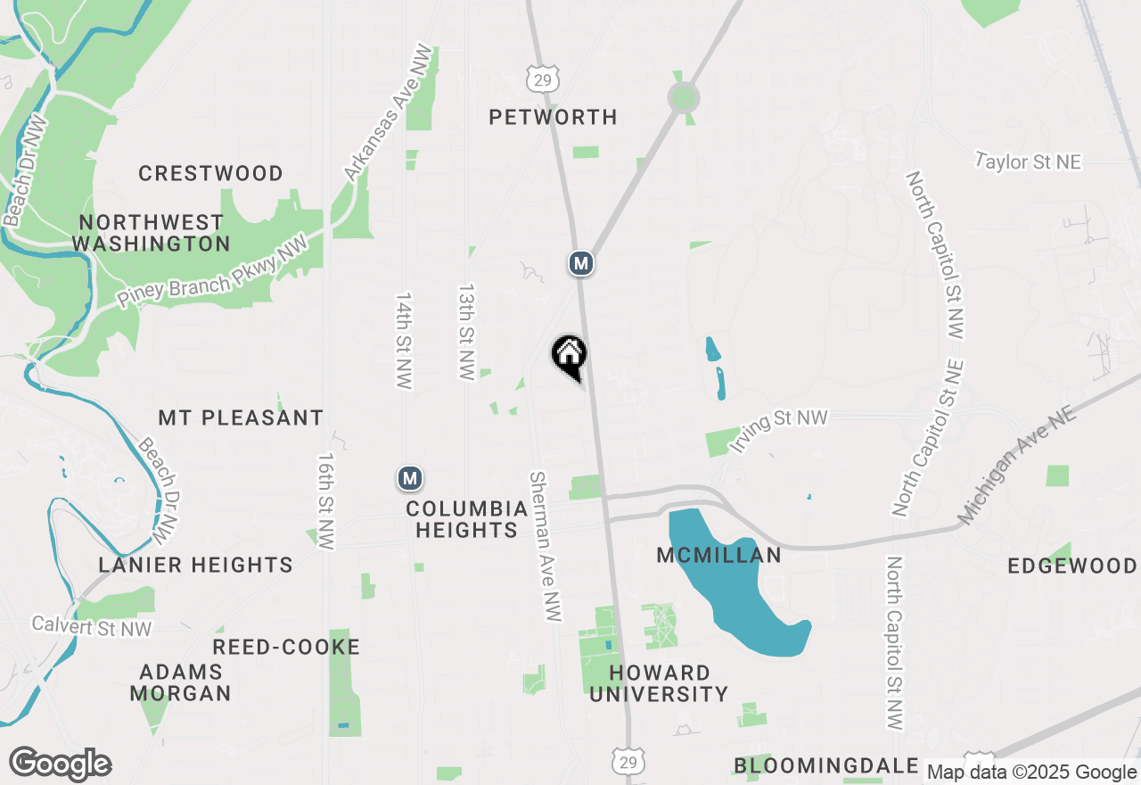 Map of 733 Morton Street Nw, Washington, DC 20010
