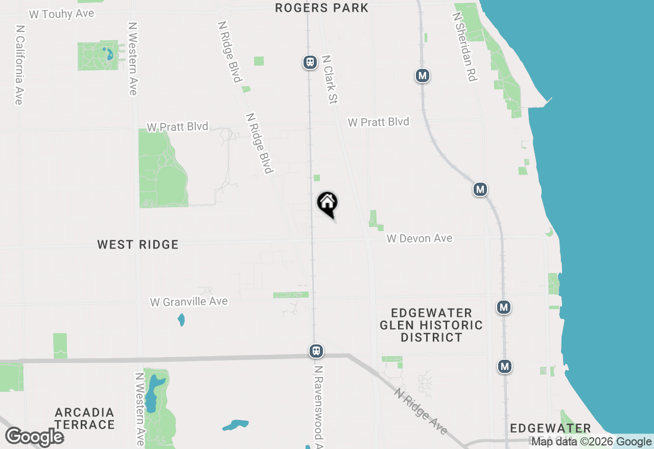 Map of 6432 N Hermitage Avenue #3W, Chicago, IL 60626