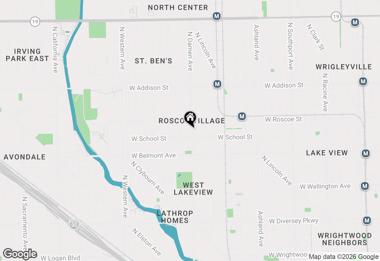 Map of 3324 N Damen Avenue #1N, Chicago, IL 60618