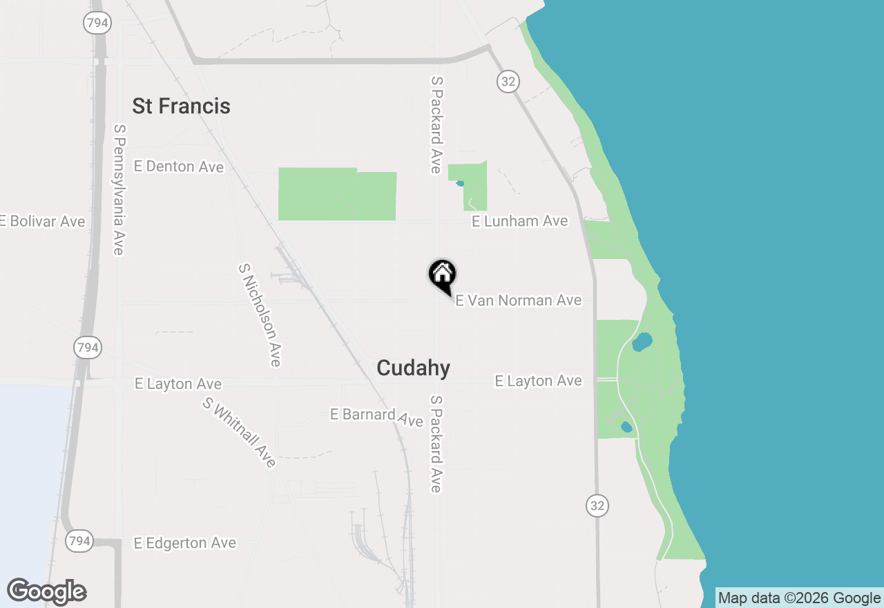 Map of 4500 S Packard Ave, Cudahy, WI 53110