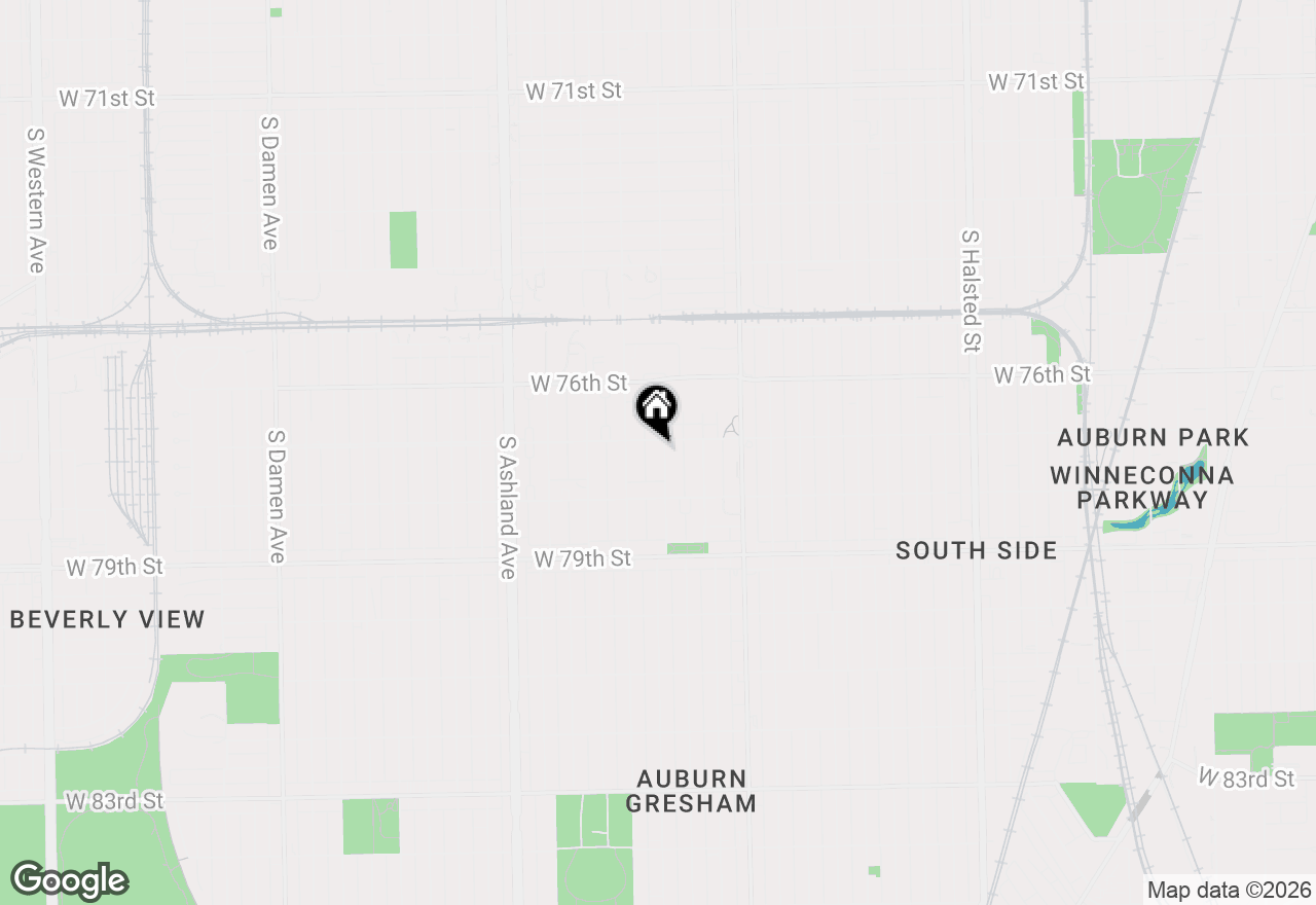 Map of 7710 S Ada Street #2, Chicago, IL 60620