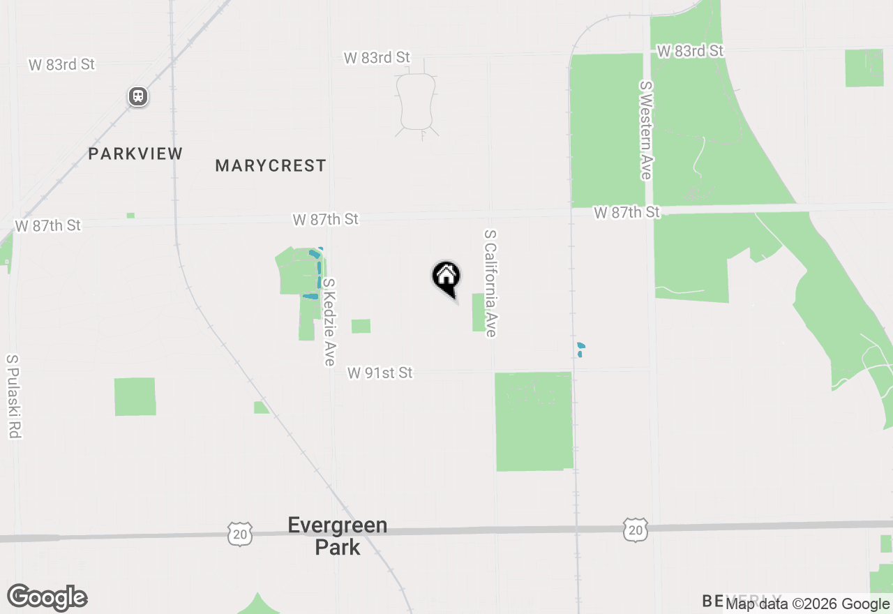 Map of 8918 S Francisco Avenue, Evergreen Park, IL 60805