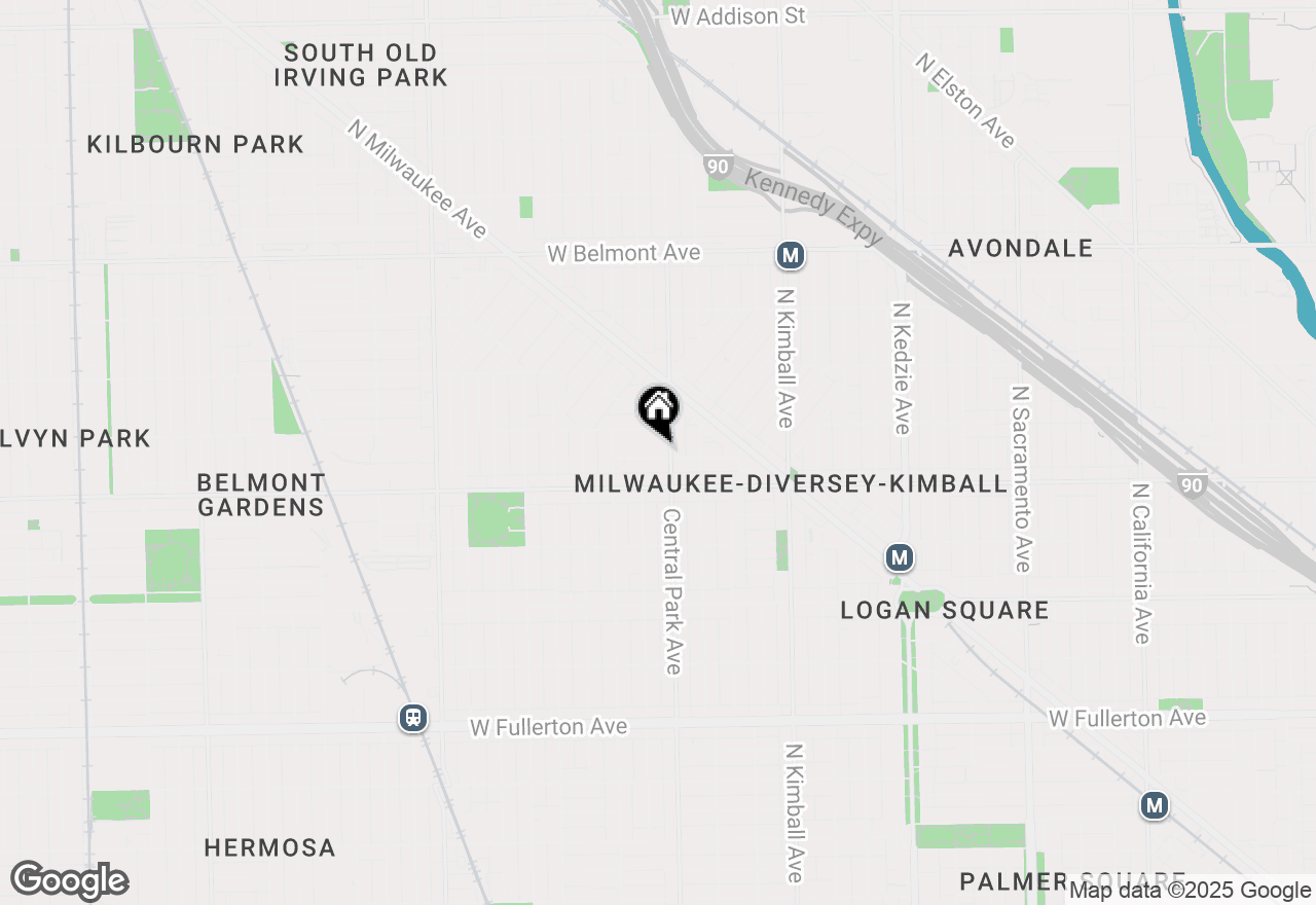 Map of 3608 W Wolfram Street, Chicago, IL 60618