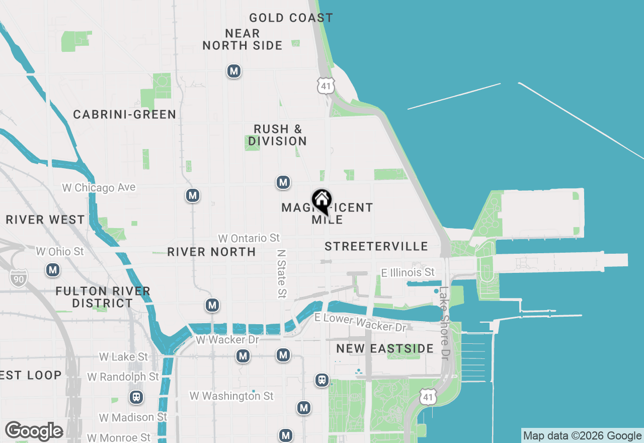 Map of 118 E Erie Street #37H, Chicago, IL 60611