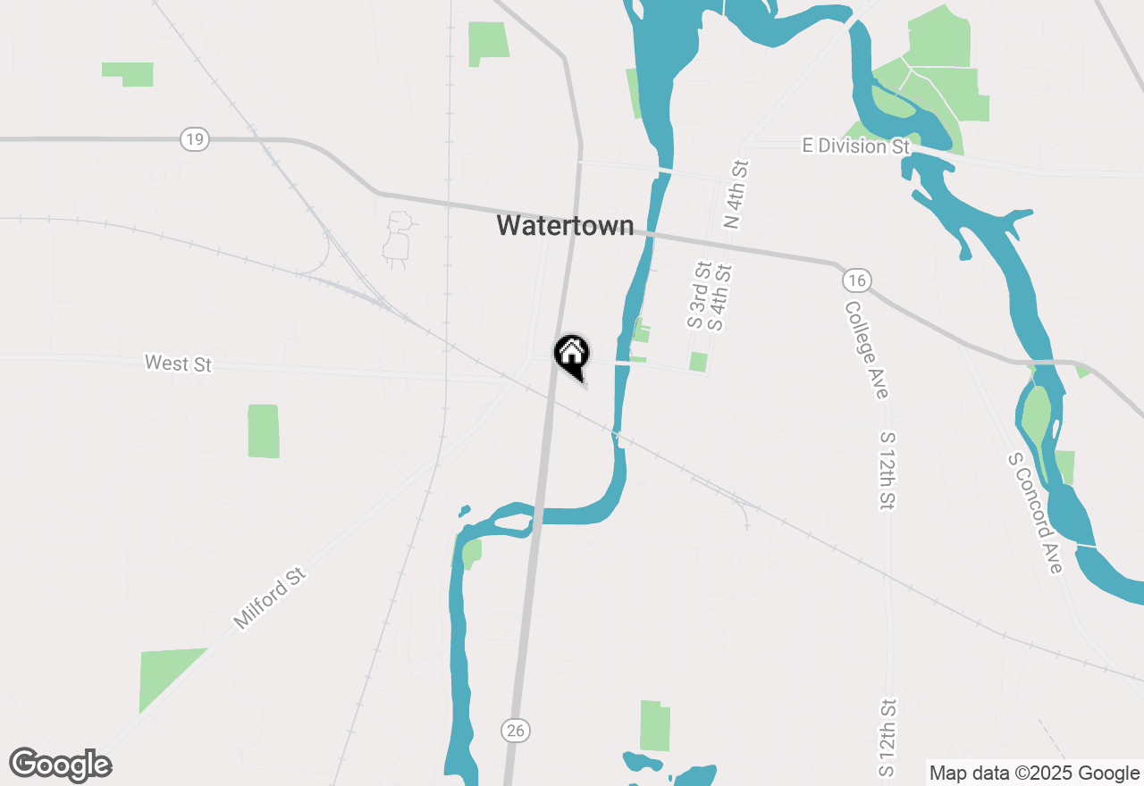 Map of 608 S Washington St, Watertown, WI 53094