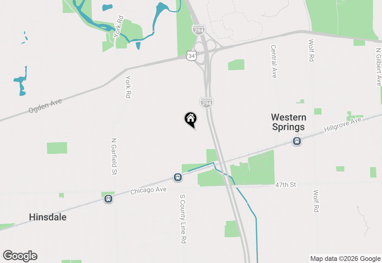 Map of 405 Phillippa Street, Hinsdale, IL 60521