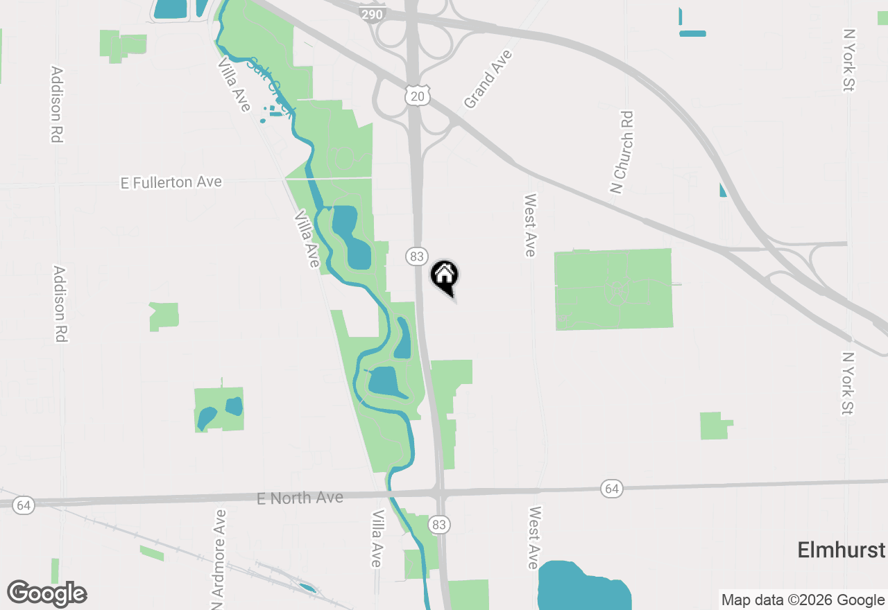 Map of 639 W Comstock Avenue, Elmhurst, IL 60126