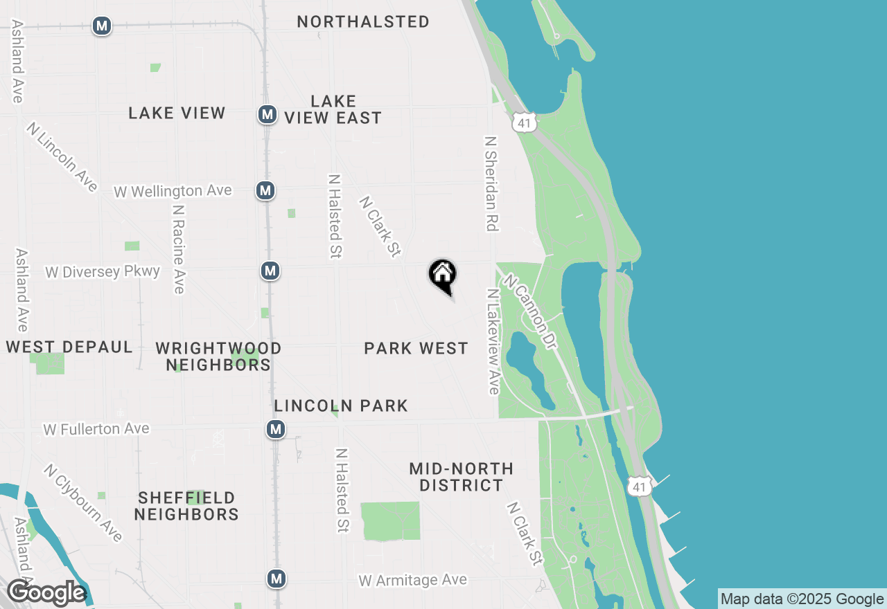Map of 2718 N Hampden Court #106, Chicago, IL 60614