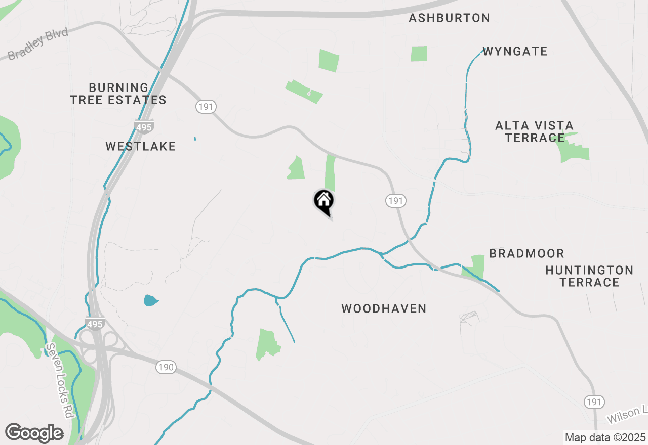 Map of 8820 Burning Tree Road, Bethesda, MD 20817