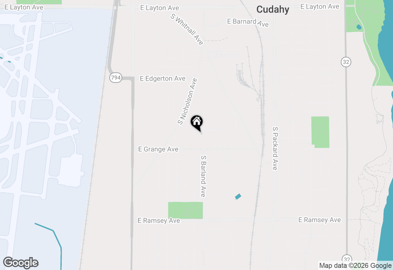 Map of 5416 S Elaine Ave, Cudahy, WI 53110