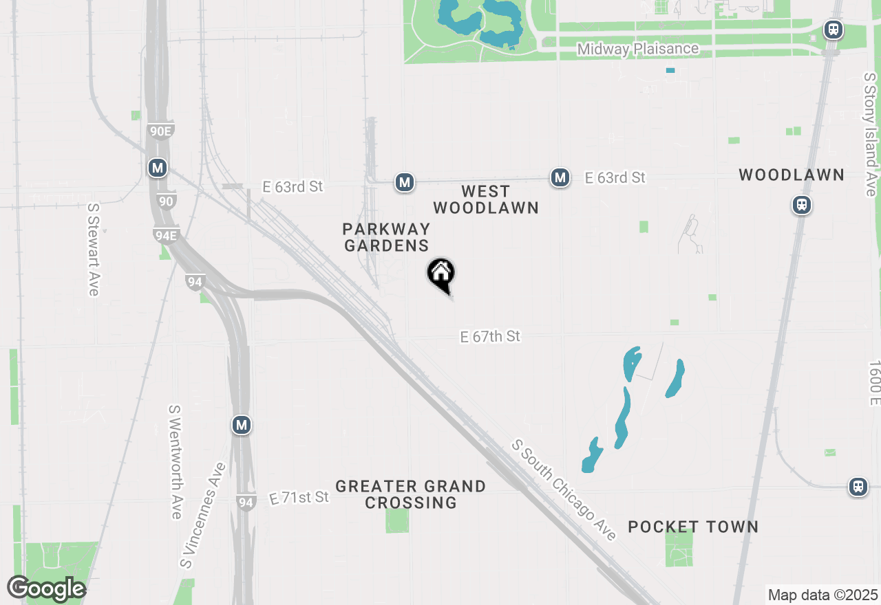 Map of 6602 S Marquette Avenue #1, Chicago, IL 60637