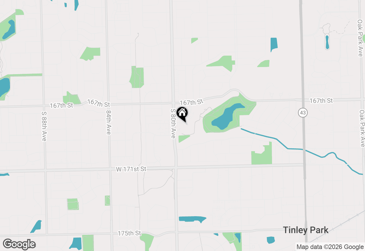 Map of 7925 Paxton Avenue #3B, Tinley Park, IL 60477