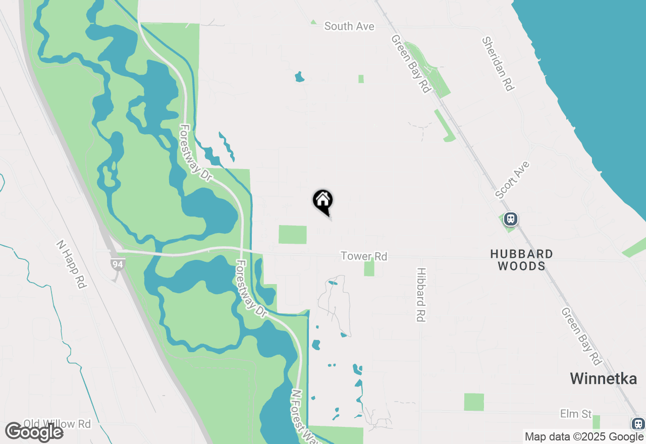 Map of 1492 Asbury Avenue, Winnetka, IL 60093