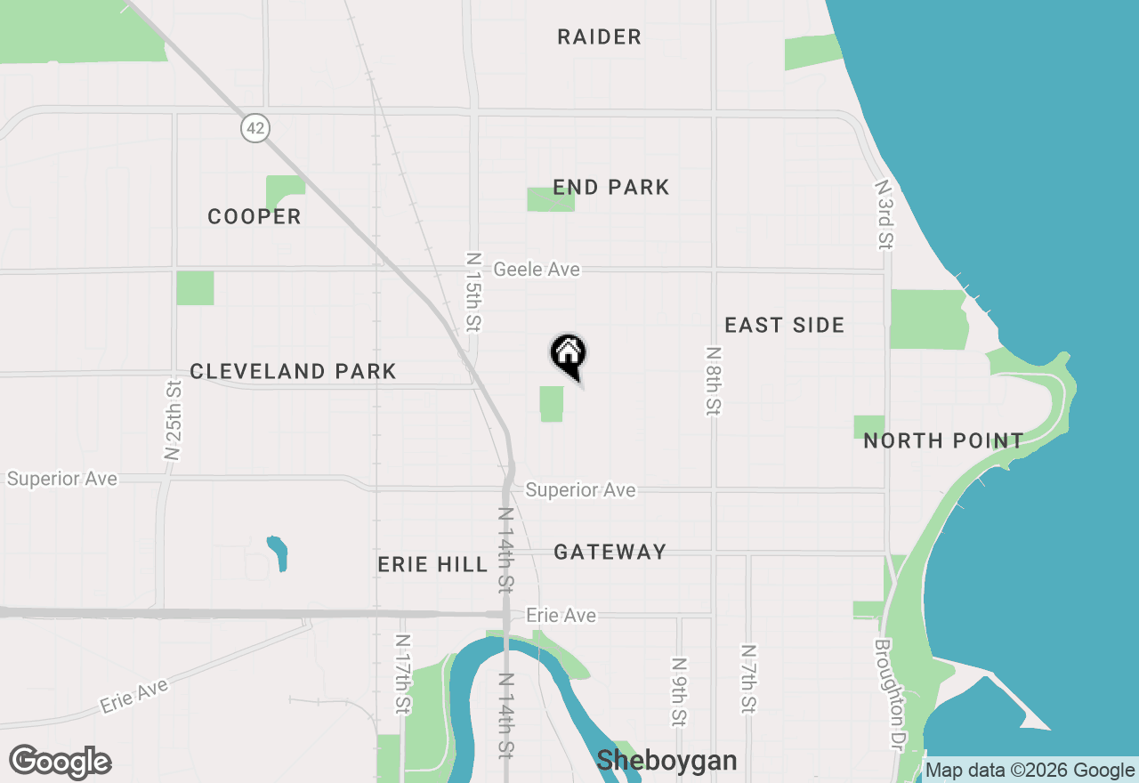 Map of 1806 N 12th St, Sheboygan, WI 53081