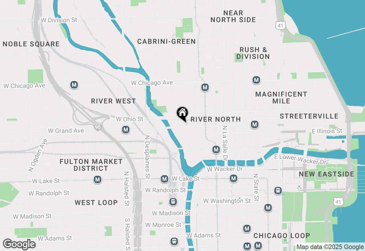 Map of 410 W Grand Avenue, Chicago, IL 60654