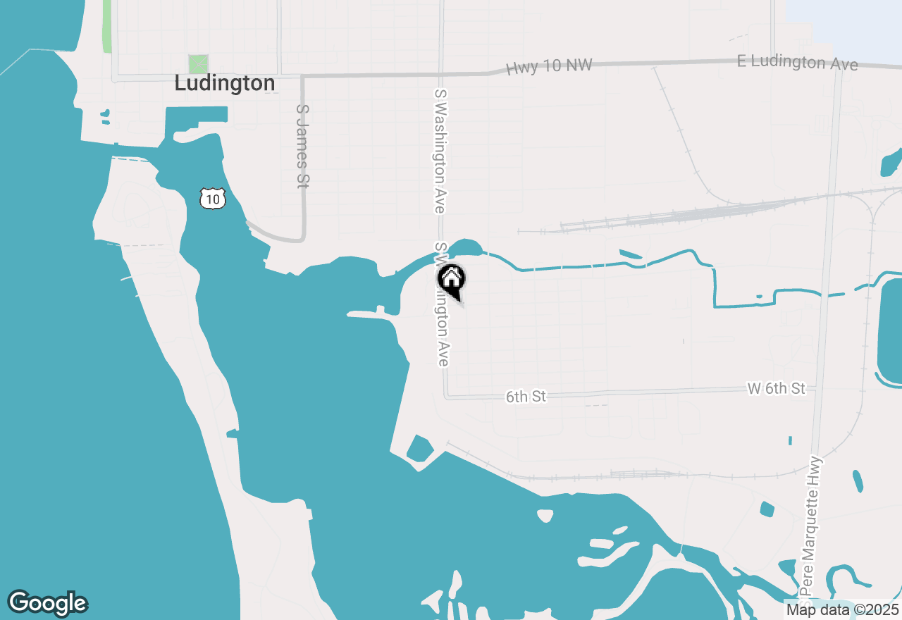 Map of (Address confidential), Ludington, Michigan 49431